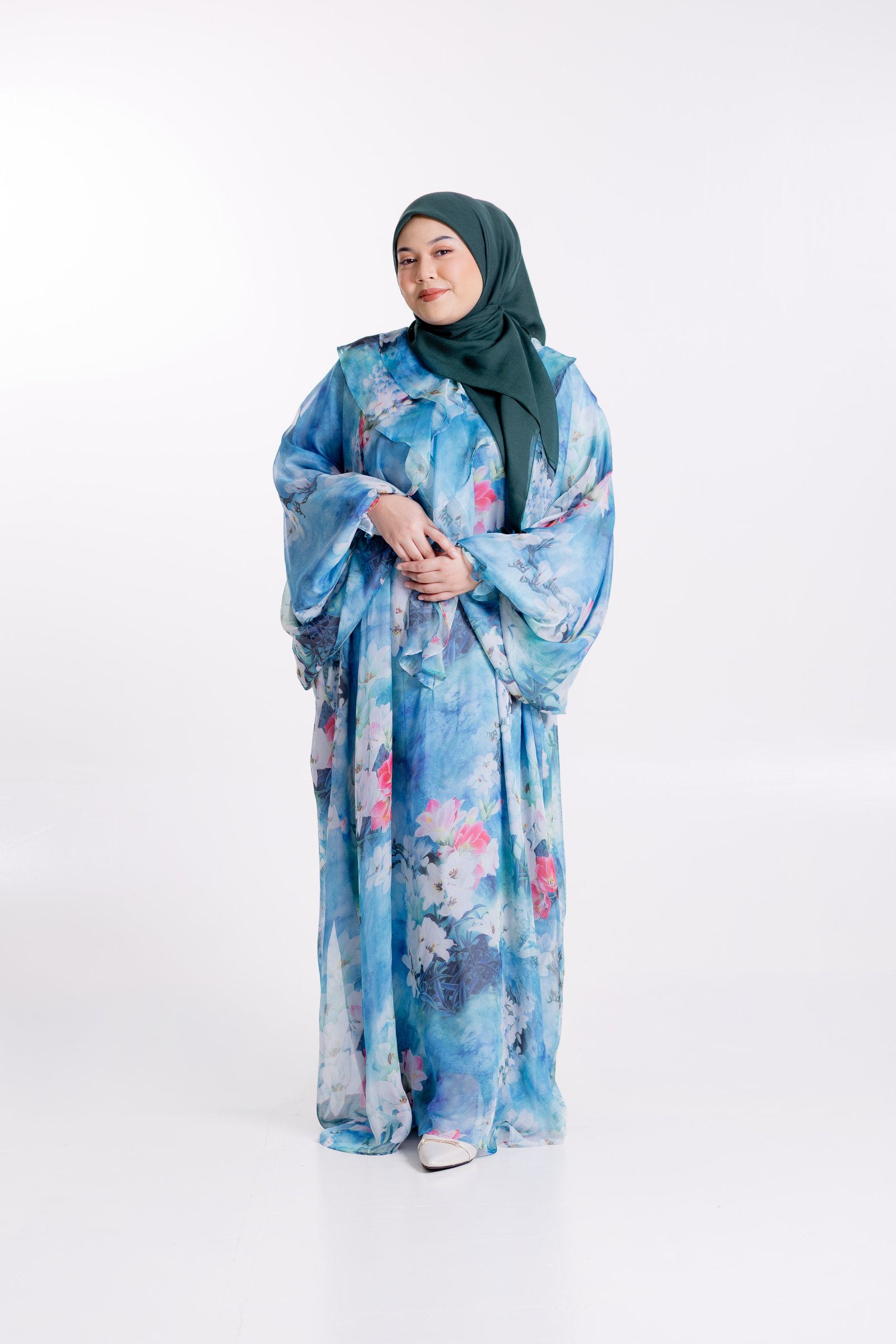 Stella Caftan in Blue Floral