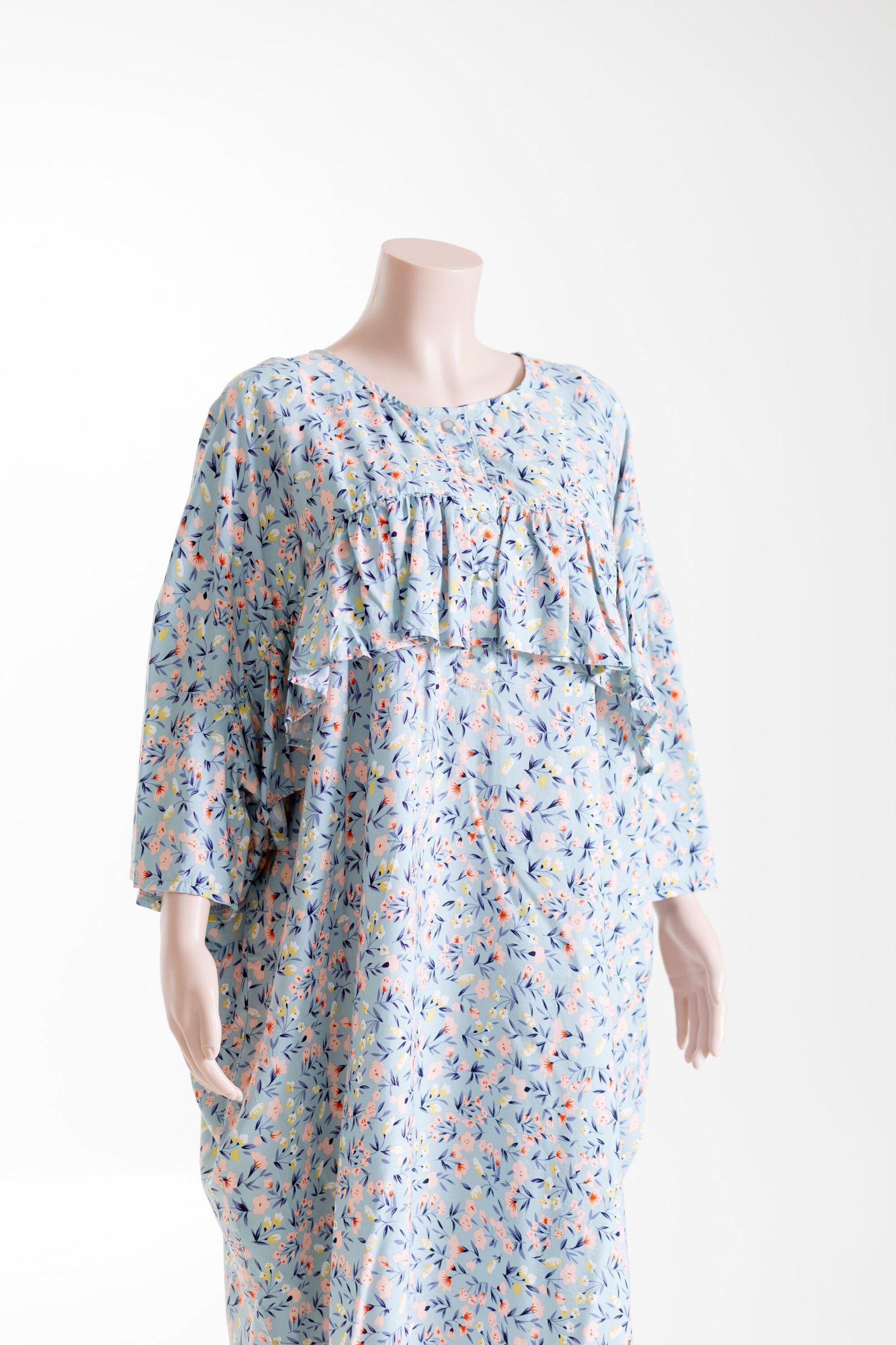 Sunset Night Gown in Blue Grey