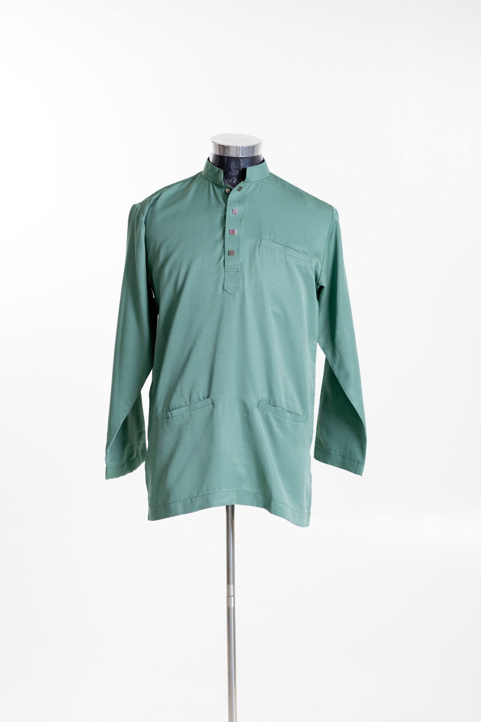 Haris Baju Melayu in Smokey Green