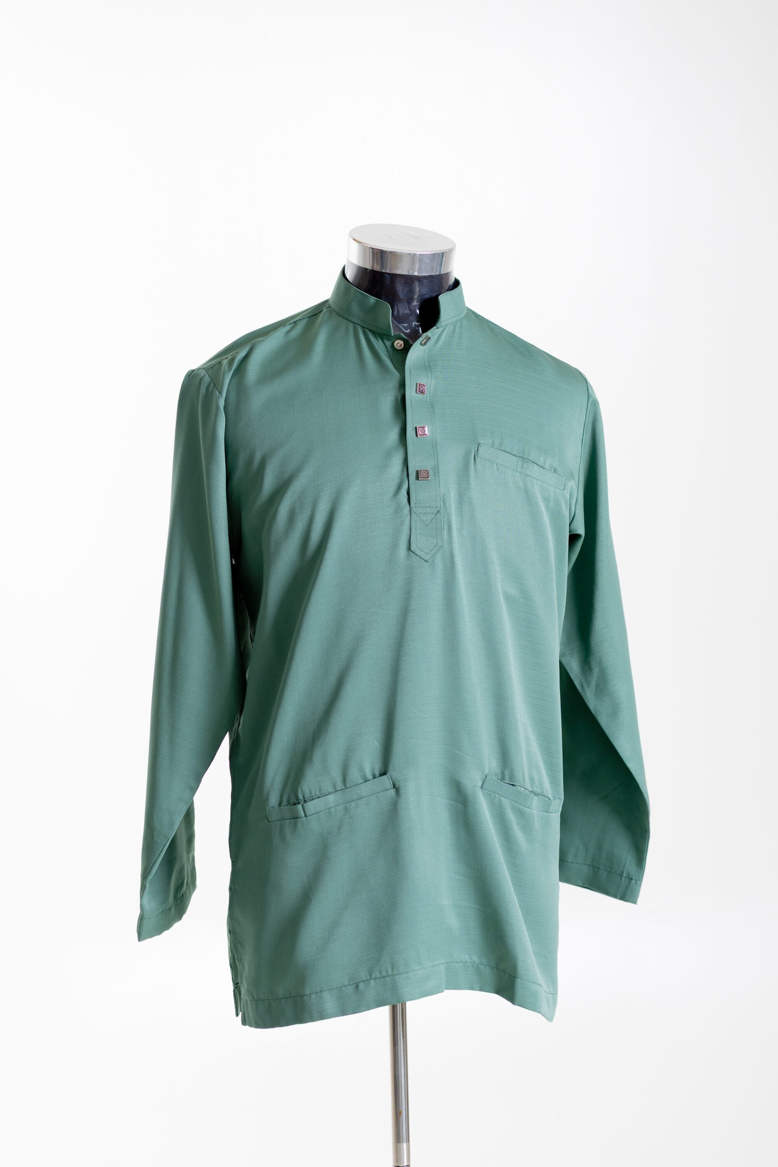 Haris Baju Melayu in Smokey Green